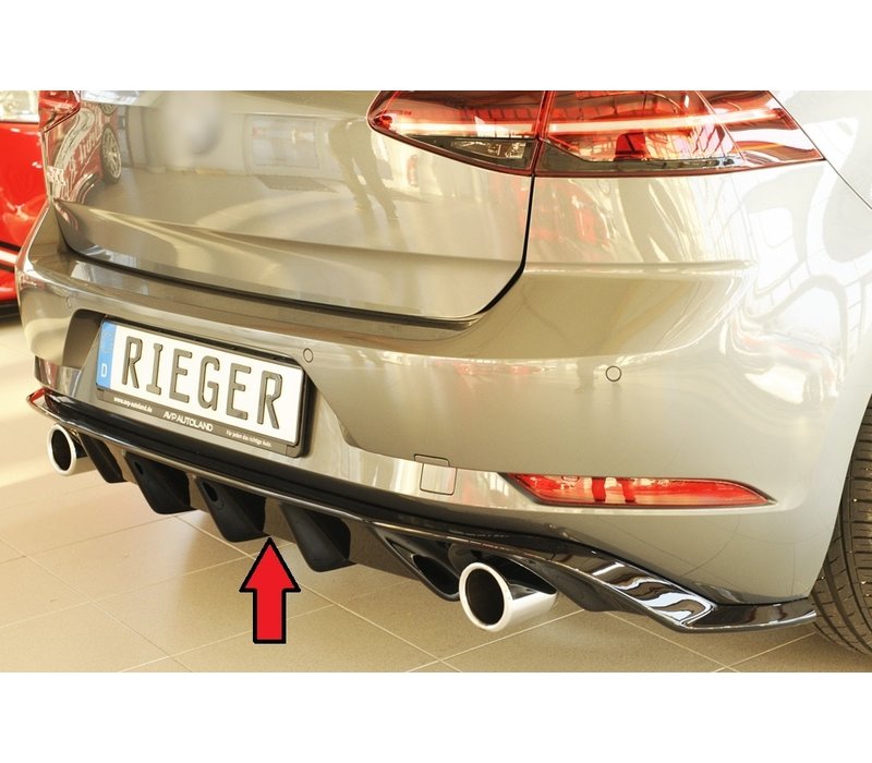 GTI Look Diffuser for Volkswagen Golf 7.5 Facelift / R line / GTI / GTD / GTE