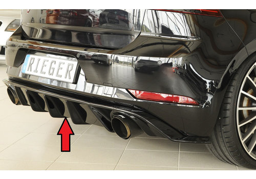 Rieger Tuning GTI Look Diffuser for Volkswagen Golf 7.5 Facelift / R line / GTI / GTD / GTE