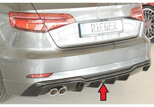 Rieger Tuning S3 Look V2 Diffuser for Audi A3 8V S line & S3