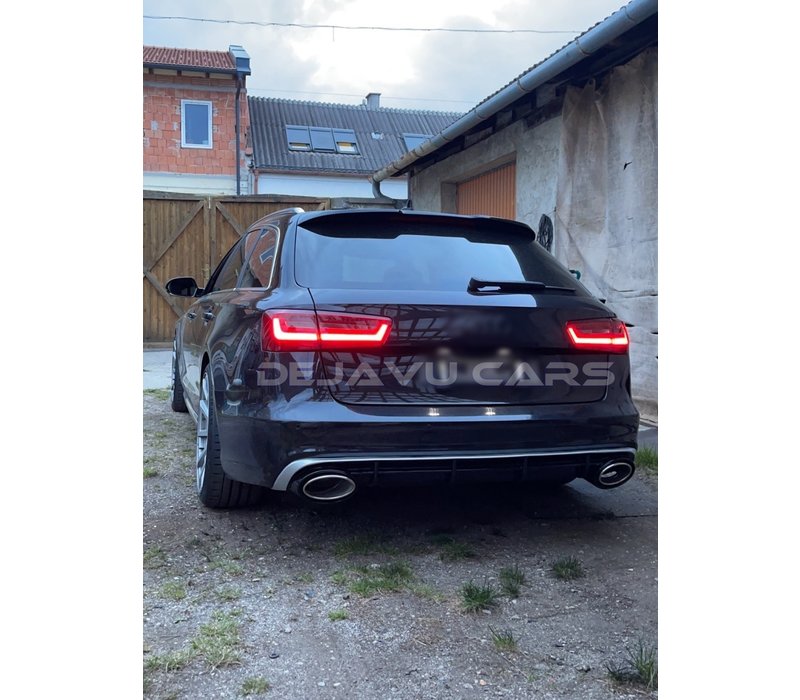 RS6 Look Diffuser + Uitlaat sierstukken voor Audi A6 C7 4G / S line / S6