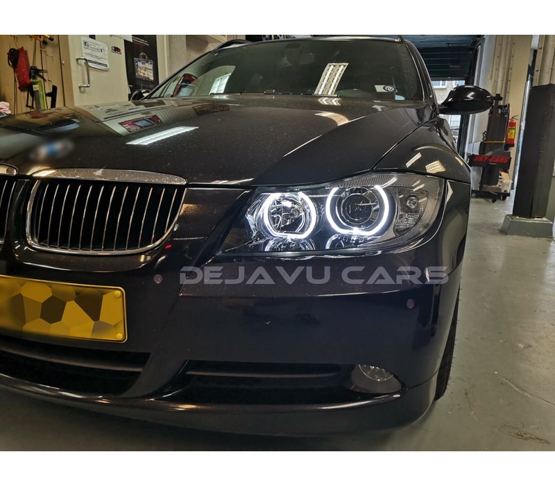 Xenon look Headlights with LED Angel Eyes for BMW 3 Series E90 / E91