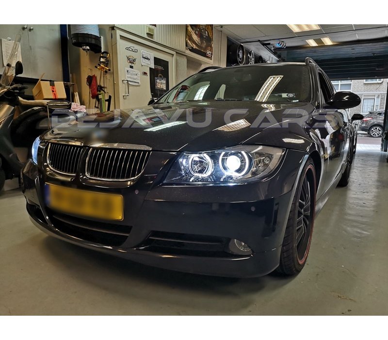 Xenon Look Koplampen met LED Angel Eyes voor BMW 3 Serie E90 / E91