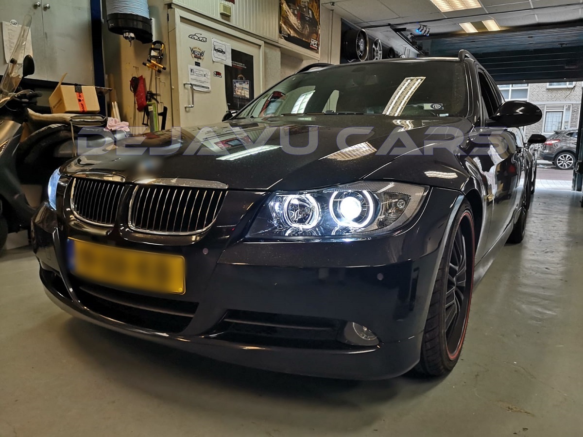 Xenon look Headlights with LED Angel Eyes for BMW 3 Series E90 / E91 