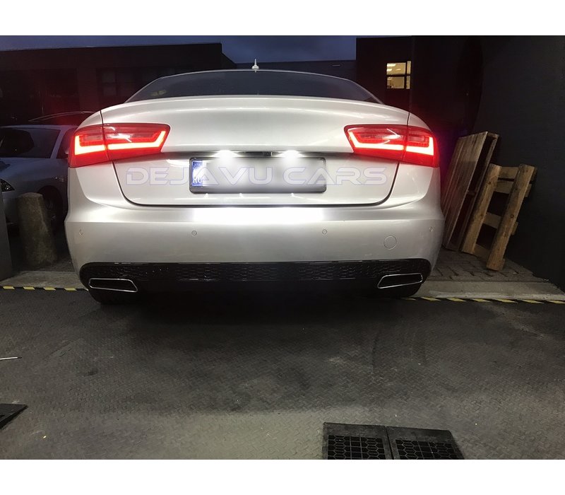 S line Facelift Look Diffusor + Auspuffblenden für Audi A6 C7 4G / S line / S6