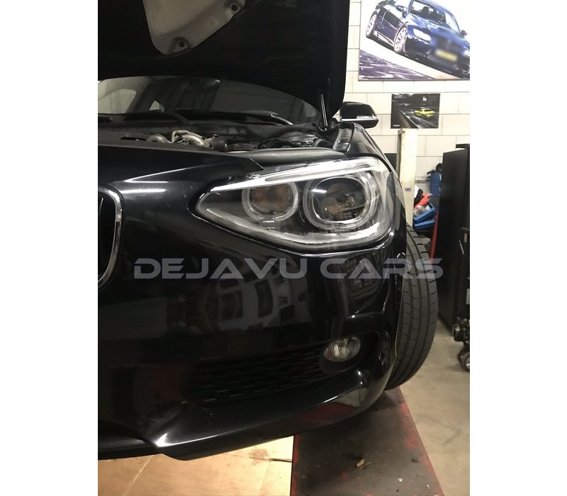 LED Koplampen Bi Xenon look met Angel Eyes voor BMW 1 Serie F20 / F21