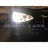 LED Scheinwerfer Bi Xenon look mit Angel Eyes für BMW 1 Serie F20 / F21
