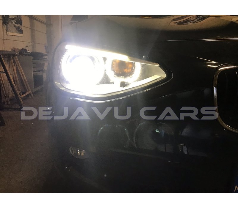 LED Scheinwerfer Bi Xenon look mit Angel Eyes für BMW 1 Serie F20 / F21