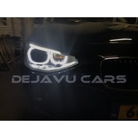 LED Koplampen Bi Xenon look met Angel Eyes voor BMW 1 Serie F20 / F21