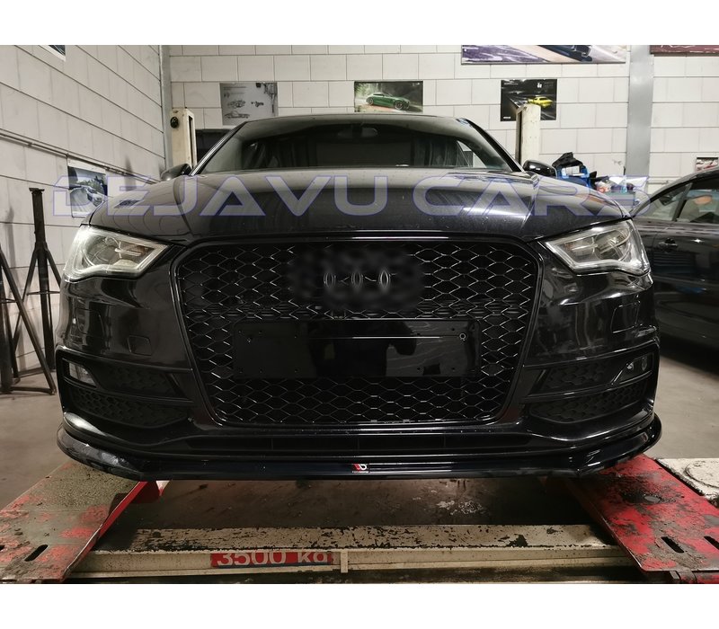 RS3 Look Frontgrill Glans zwart Piano Black Edition voor Audi A3 8V, S-line, S3