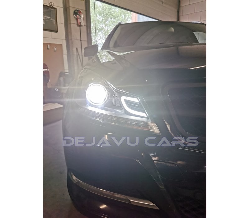 Bi Xenon Look LED Scheinwerfer für Mercedes Benz C-Klasse W204 Facelift