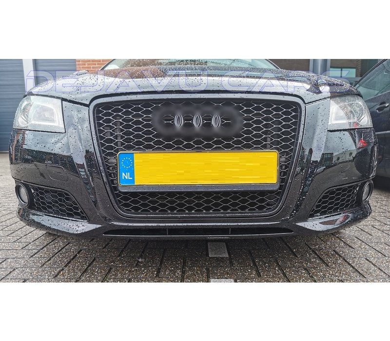 RS3 Look Front Grill High-gloss Black Edition for Audi A3 8P 