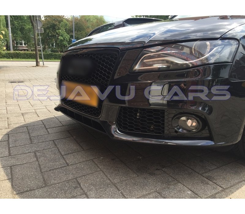 RS4 Look Front Grill Black voor Audi A4 B8 / S line / S4