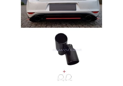 OEM Line ® Black Exhaust tips for Volkswagen Golf 6 GTI & Golf 7 GTI