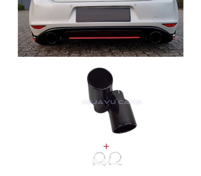 Black Exhaust tips for Volkswagen Golf 6 GTI & Golf 7 GTI