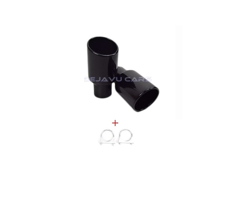 Black Exhaust tips for Volkswagen Golf 6 R20 & Golf 5 R32