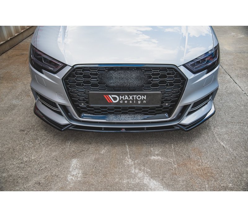 Front splitter V.3 for Audi S3 8V / A3 8V S line Facelift Sedan