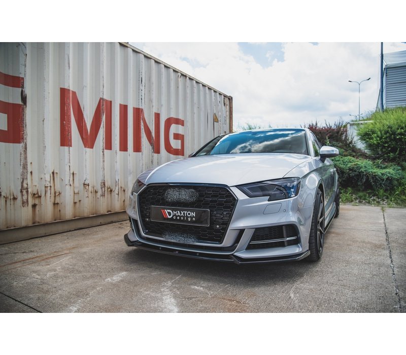 Front splitter V.3 voor Audi S3 8V / A3 8V S line Facelift Sedan