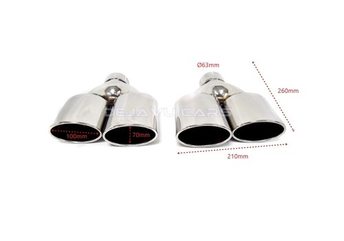 OEM Line ® R Look Exhaust Tail pipes set for Volkswagen Golf 7