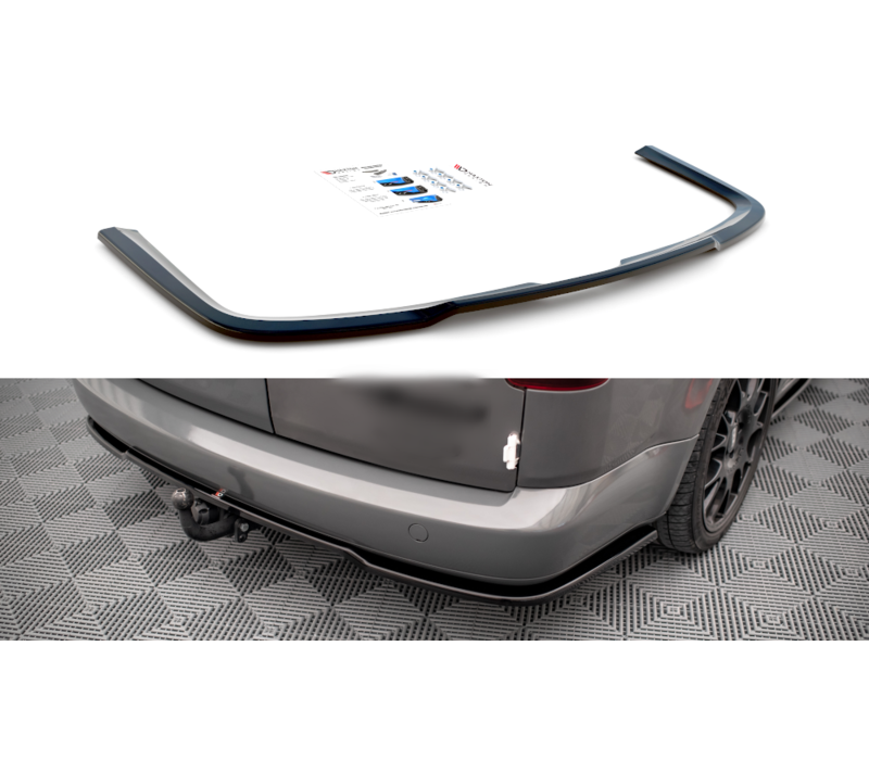 Central Rear Splitter voor Volkswagen Caddy MK3 Facelift 2010 - 2015