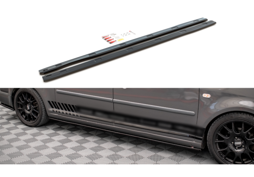 Maxton Design Side Skirts Diffuser voor Volkswagen Caddy Long MK3 Facelift 2010 - 2015
