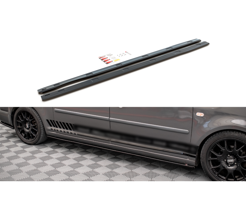 Side Skirts Diffuser for Volkswagen Caddy Long MK3 Facelift 2010 - 2015