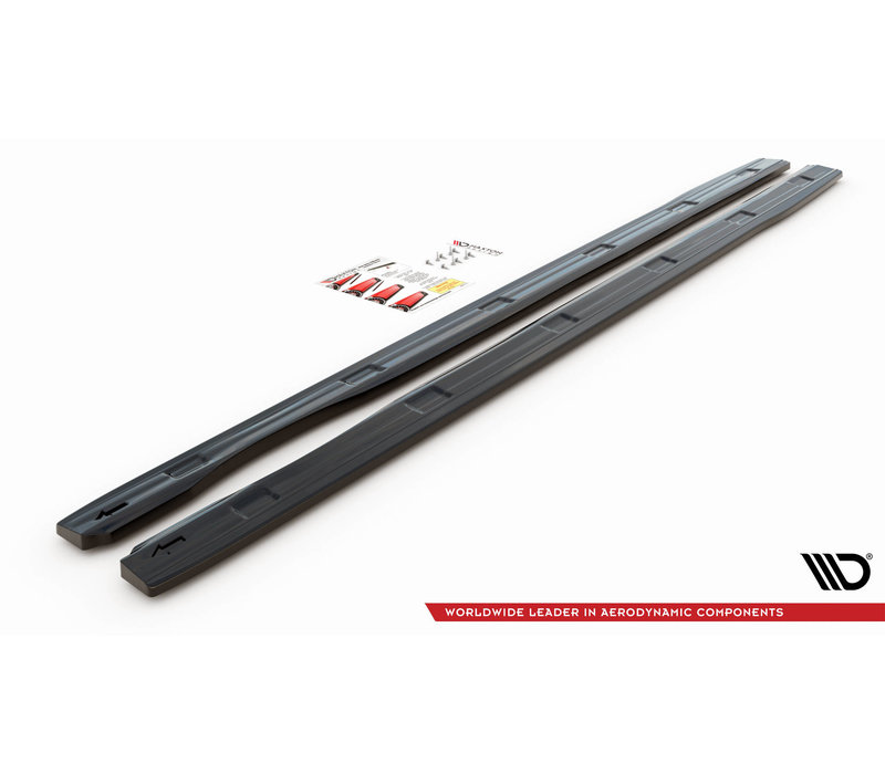 Seitenschweller Diffusor für Volkswagen Caddy Long MK3 Facelift 2010 - 2015