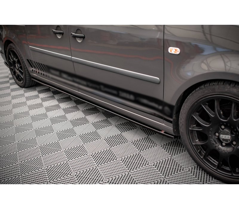 Side Skirts Diffuser voor Volkswagen Caddy Long MK3 Facelift 2010 - 2015