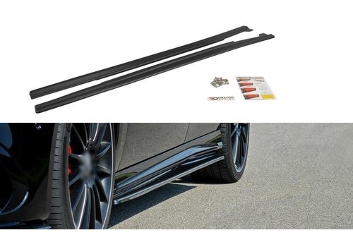 Maxton Design Side skirts Diffuser for Mercedes Benz CLA Class C117 X117 AMG Line / CLA 45 AMG & A Class W176 AMG Line / A45 AMG