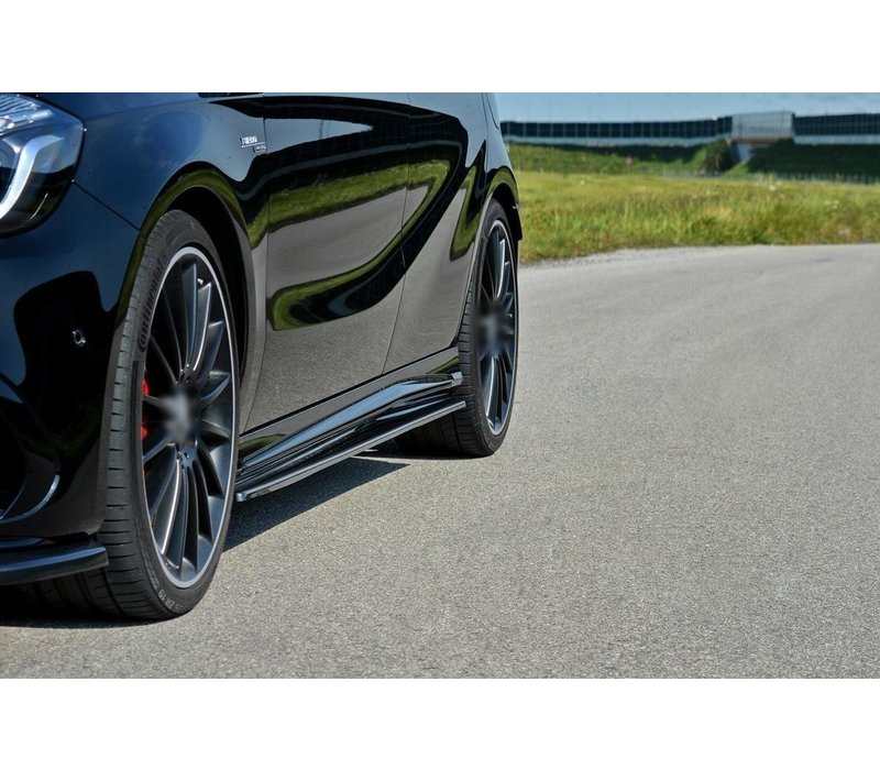 Side skirts Diffuser for Mercedes Benz CLA Class C117 X117 AMG Line / CLA 45 AMG & A Class W176 AMG Line / A45 AMG