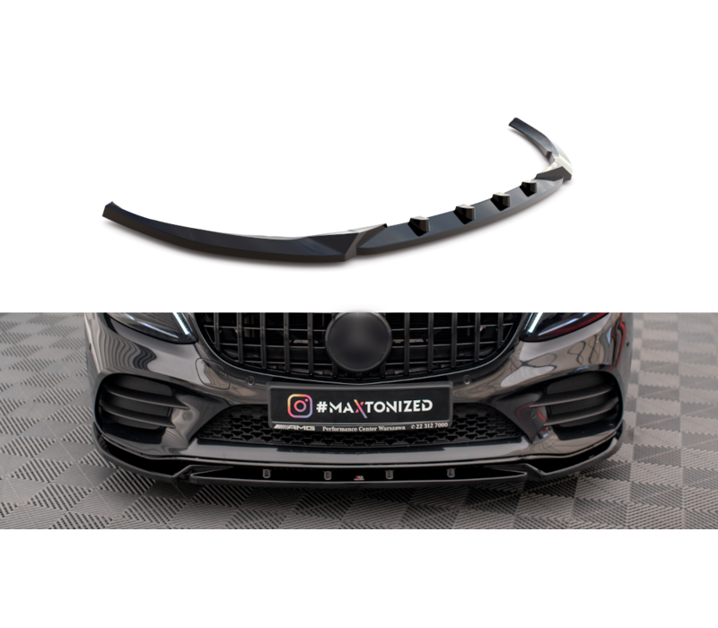 Front Splitter V.2 voor Mercedes Benz C-Klasse W205 Facelift AMG Line / C43 AMG