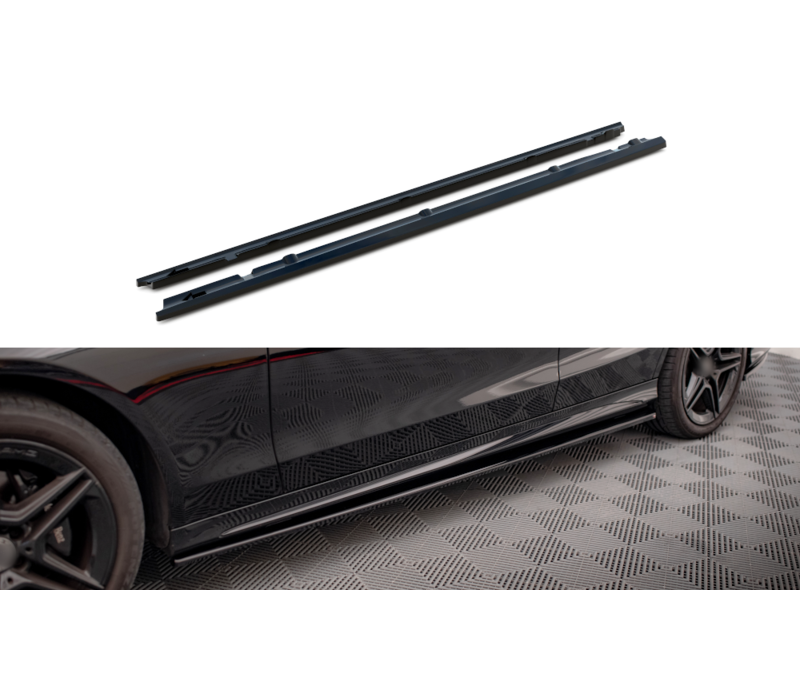 Side Skirts Diffuser for Mercedes Benz C-Klasse W205 Facelift AMG Line / C43 AMG