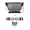 OEM Line ® RS4 Look Front Grill Black Edition + Fog Light Grilles for Audi A4 / S4 / S line