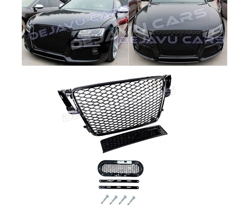 RS5 Look Front Grill Black Edition for Audi A5 B8