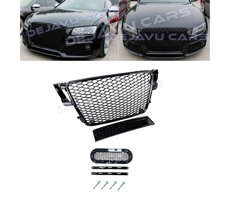 RS5 Look Front Grille Black Edition for Audi A5 B8 / S line / S5