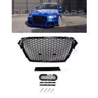 RS4 Look Front Grill Black Edition for Audi A4 B8.5