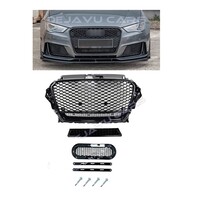 RS3 Quattro Look Front Grill for Audi A3 8V