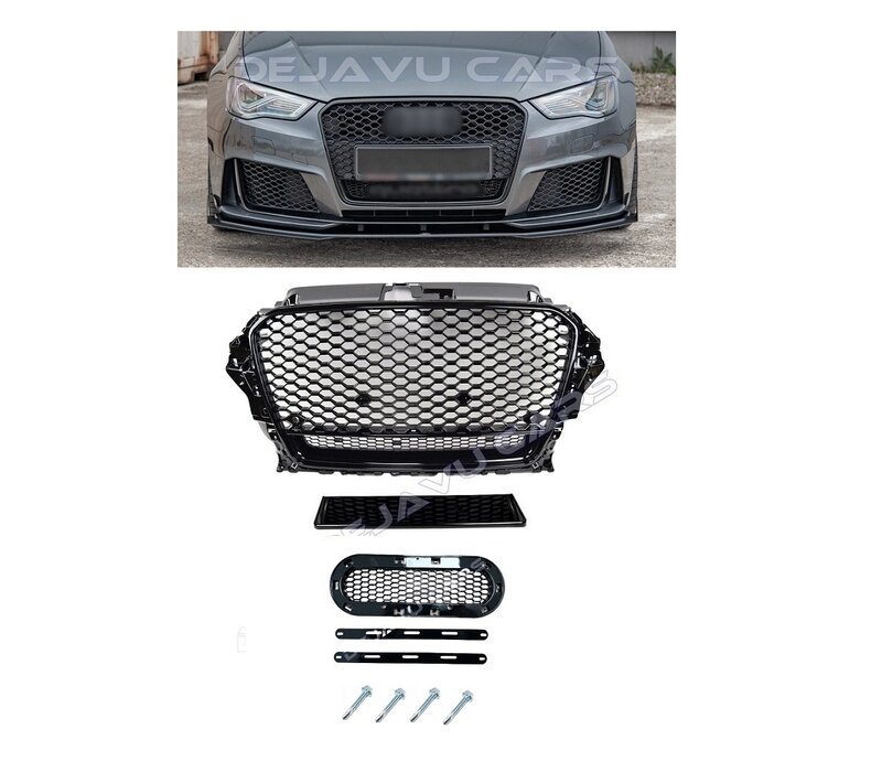 RS3 Quattro Look Front Grill for Audi A3 8V