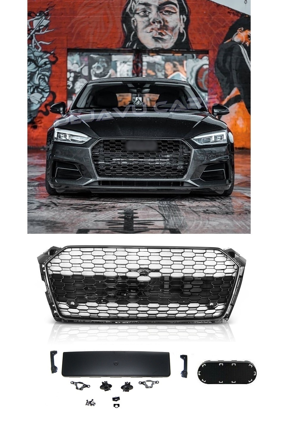 Autoabdeckung passend für Audi RS5 (B9) für Innen Schwarz NEU