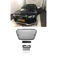 RS5 Look Front Grill Black/Chrome Edition voor Audi A5 B8