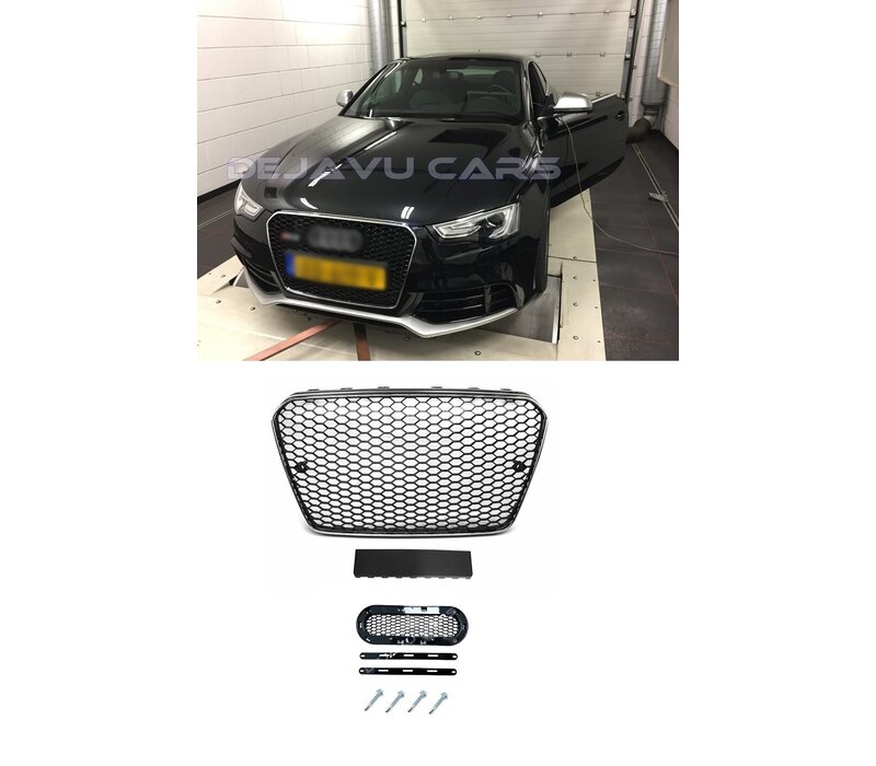 RS5 Look Front Grill Black/Chrome Edition for Audi A5 B8 / S line / S5