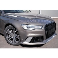 RS6 Look Front Grill Black Edition voor Audi A6 C7.5 Facelift