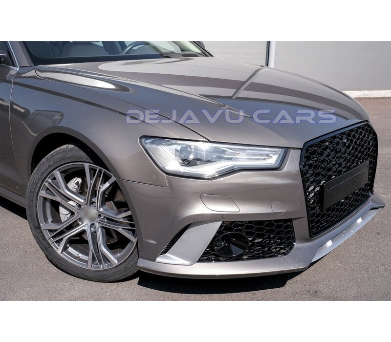 RS6 Look Front Grill Black Edition for Audi A6 C7.5 Facelift