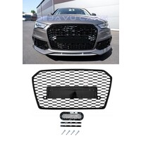 RS6 Look Front Grill Black Edition for Audi A6 C7.5 Facelift