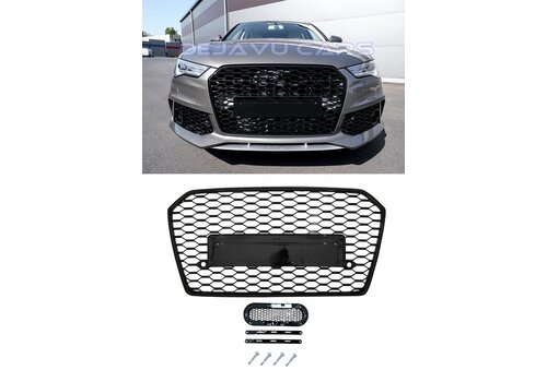 OEM Line ® RS6 Look Kühlergrill Black Edition für Audi A6 C7.5 Facelift