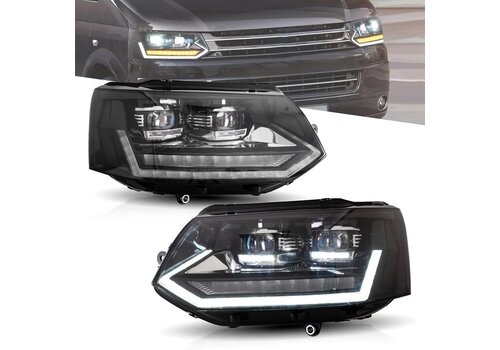 OEM Line ® T6.1 Look Voll LED Matrix Scheinwerfer mit Start Up Animation für Volkswagen Transporter T5.1