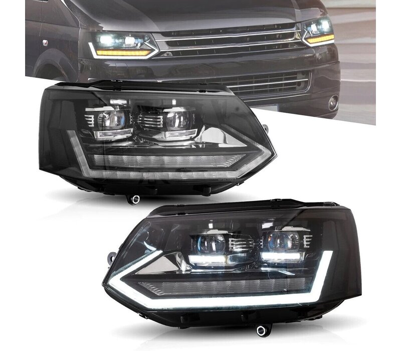T6.1 Look LED Koplampen met Start Up Animation voor VW T5.1