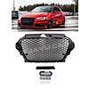 OEM Line ® RS3 Look Frontgrill Glans zwart Piano Black Edition voor Audi A3 8V, S-line, S3