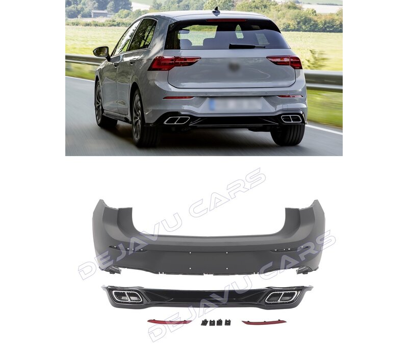 R Line Look Achterbumper voor Volkswagen Golf 8 Hatchback