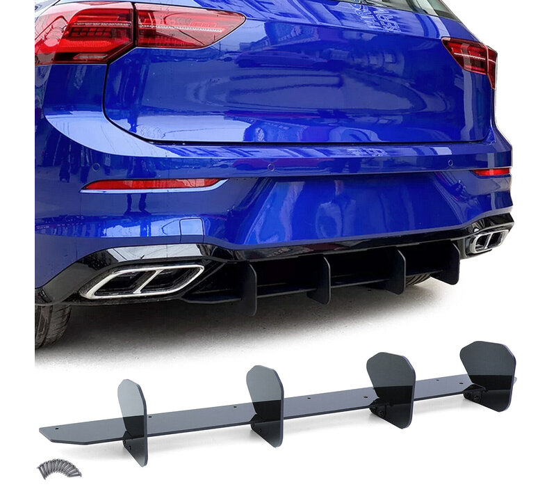 Aggressive Diffuser voor Volkswagen Golf 8 R line