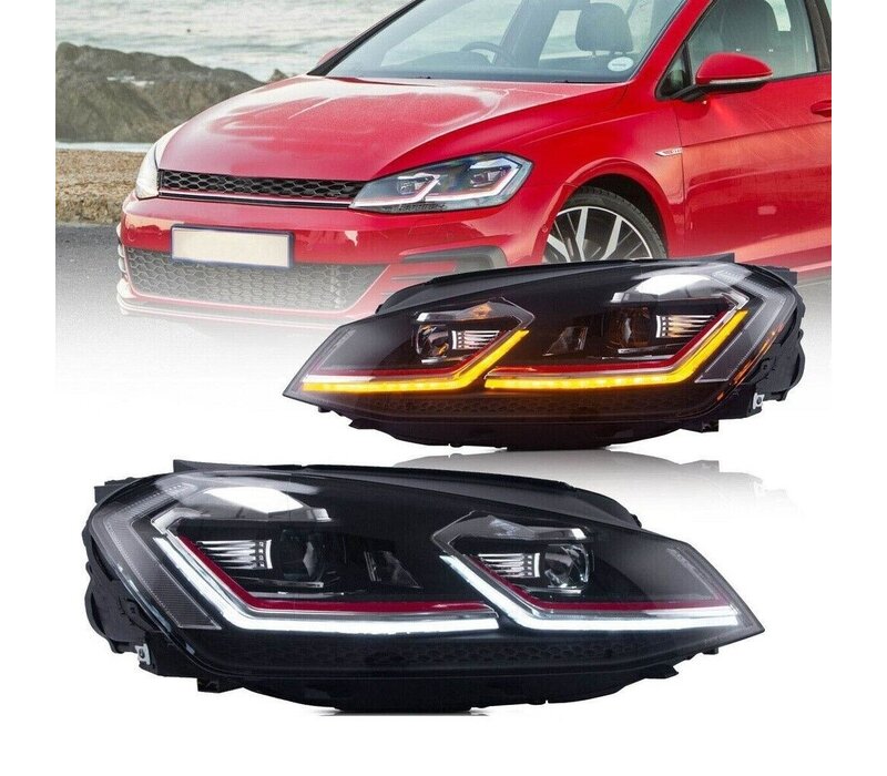 GTI 7.5 Facelift Xenon Look Dynamic LED Headlights for Volkswagen Golf 7